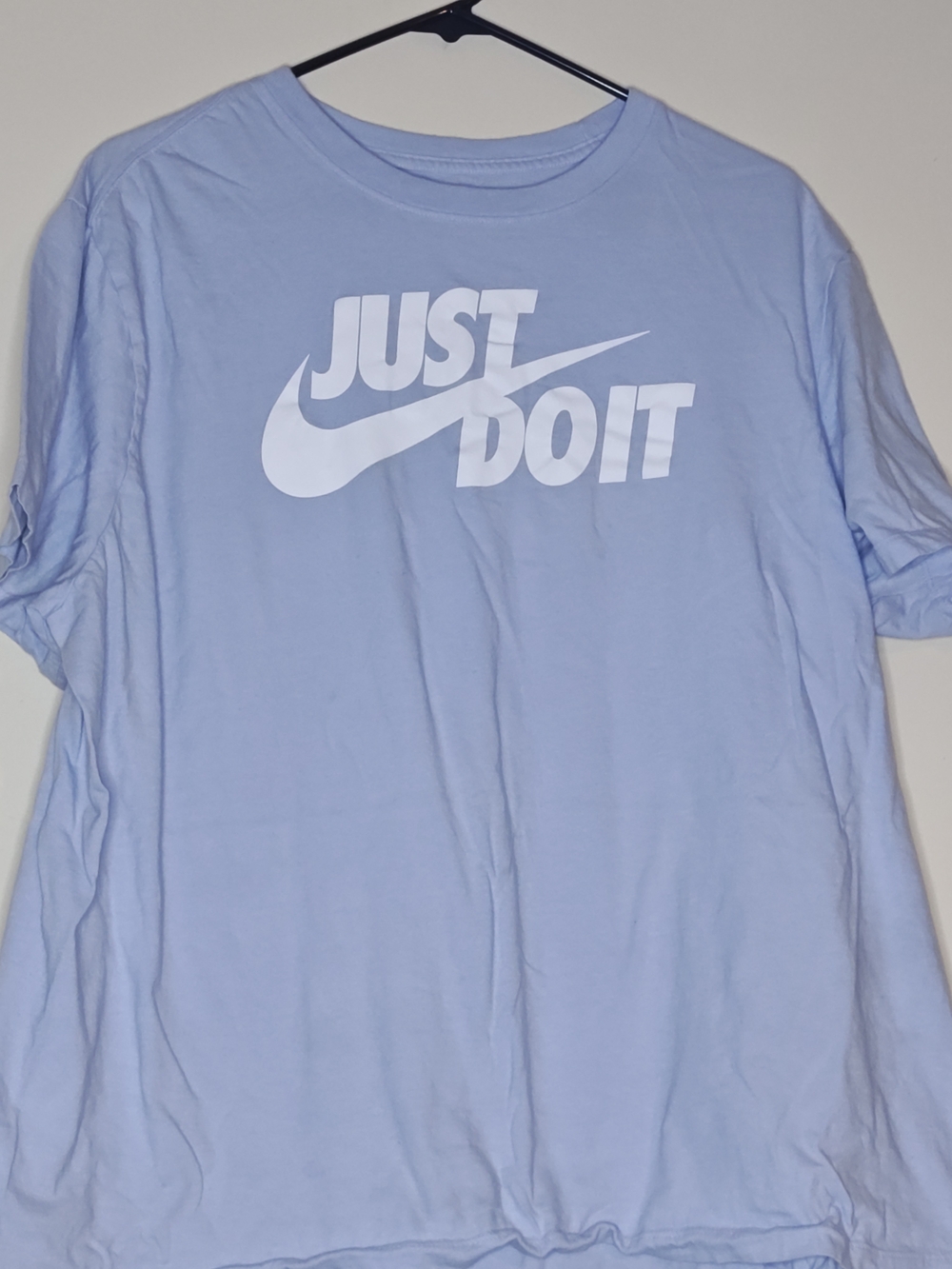 Nike Women's 'Just Do It' Crew Neck T-Shirt - Light Blue XXL